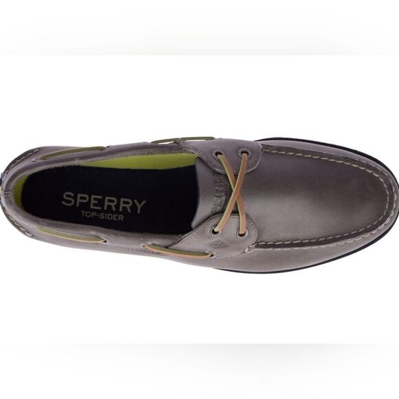 Sperry Men's Leeward Nautical Cross Lace Boat Shoe Size 8 in Grey NWT in packagi - Picture 3 of 13